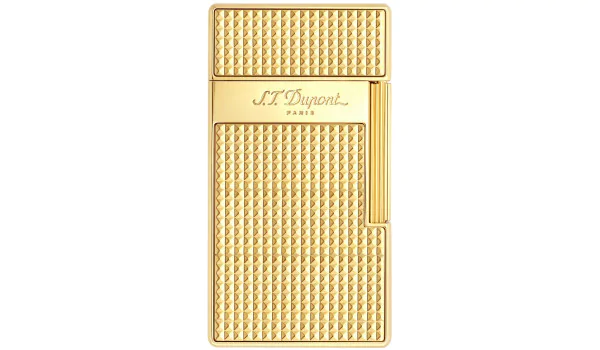 S.T. Dupont Biggy Feuerzeug Diamond Head Gold 025009