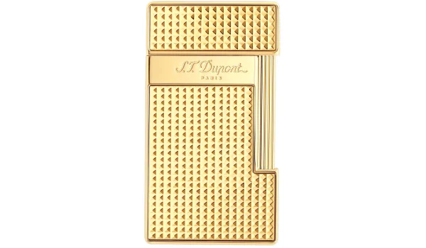 S.T. Dupont Slimmy Feuerzeug Diamond Head Gold 028009